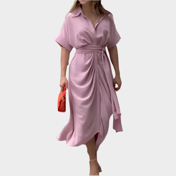 Dress with Puff Collar and Elegant Line Jasmine's Boutique Australia