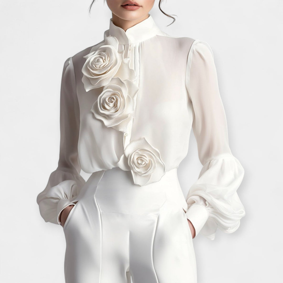 Blouse with 3D Roses Jasmine's Boutique Australia