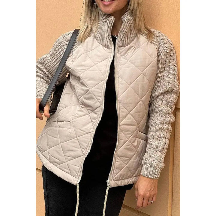 Mixed Fabric Street Coat Jasmine's Boutique Australia