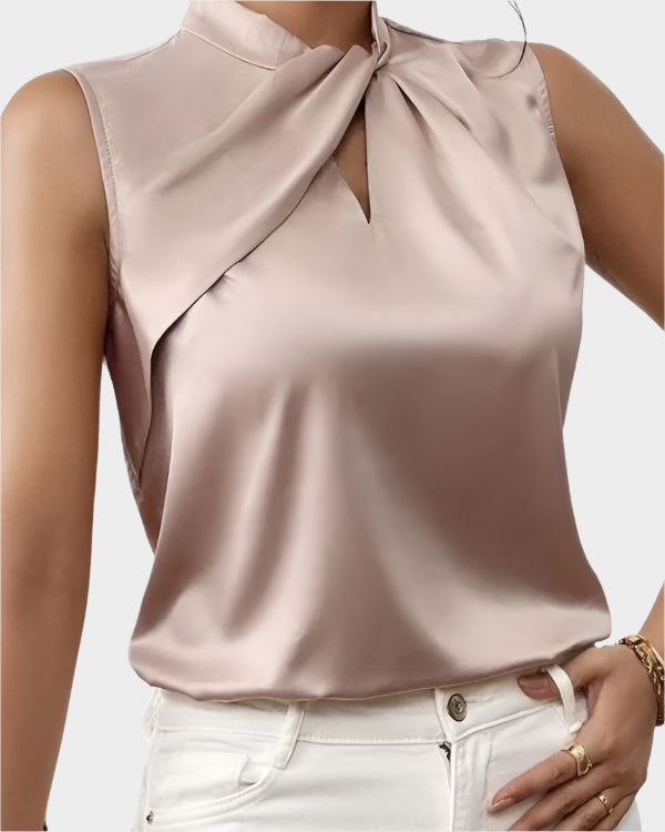 Elegant Satin Sleeveless Blouse Jasmine's Boutique Australia