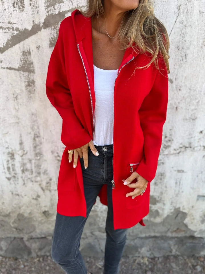 Camel Chic Longline Hoodie Cardigan Jasmine's Boutique Australia