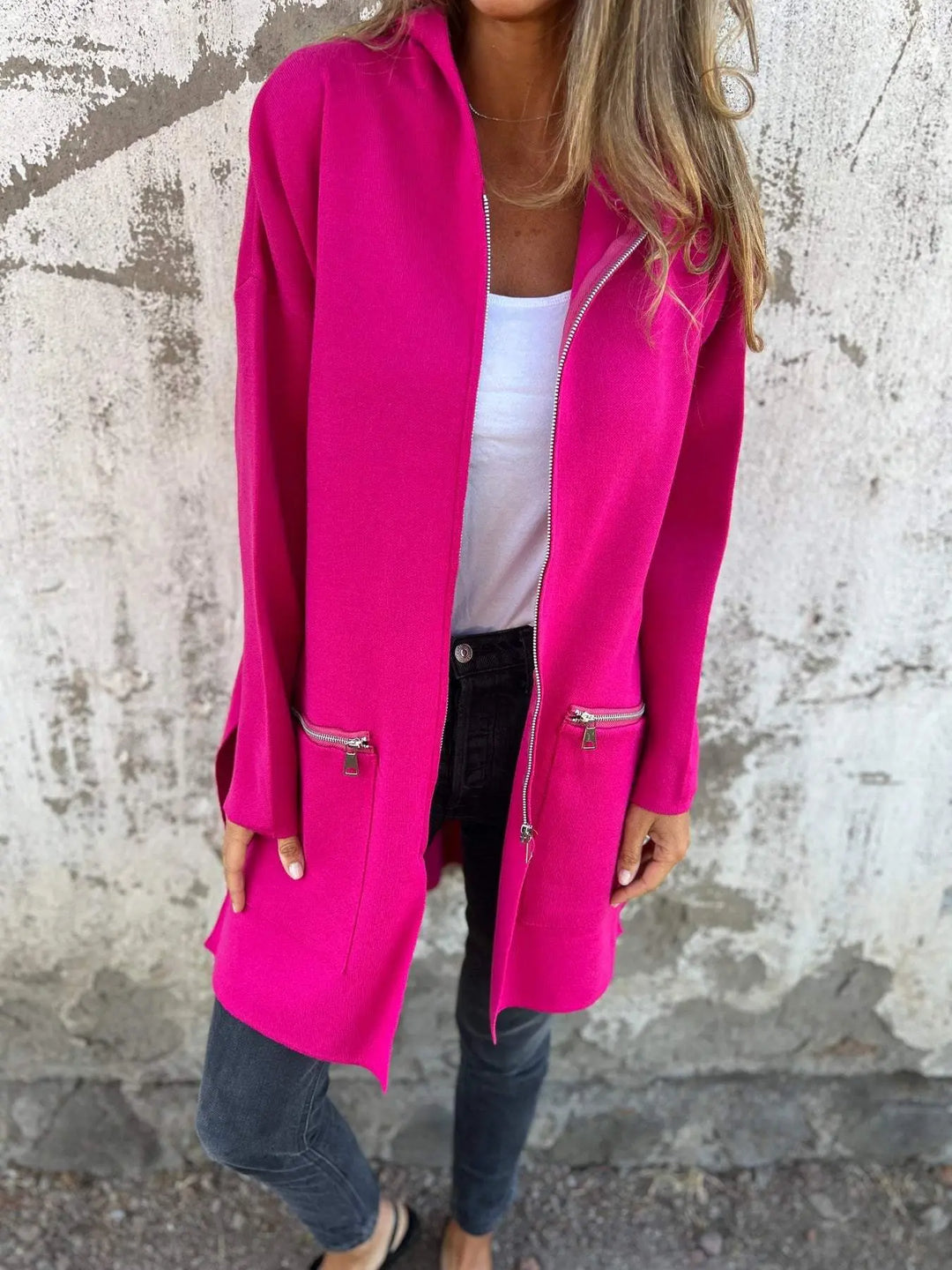 Camel Chic Longline Hoodie Cardigan Jasmine's Boutique Australia