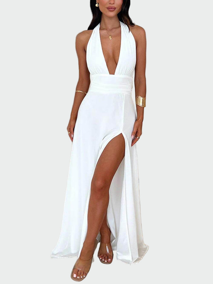 Backless High Slit Maxi Dress Jasmine's Boutique Australia