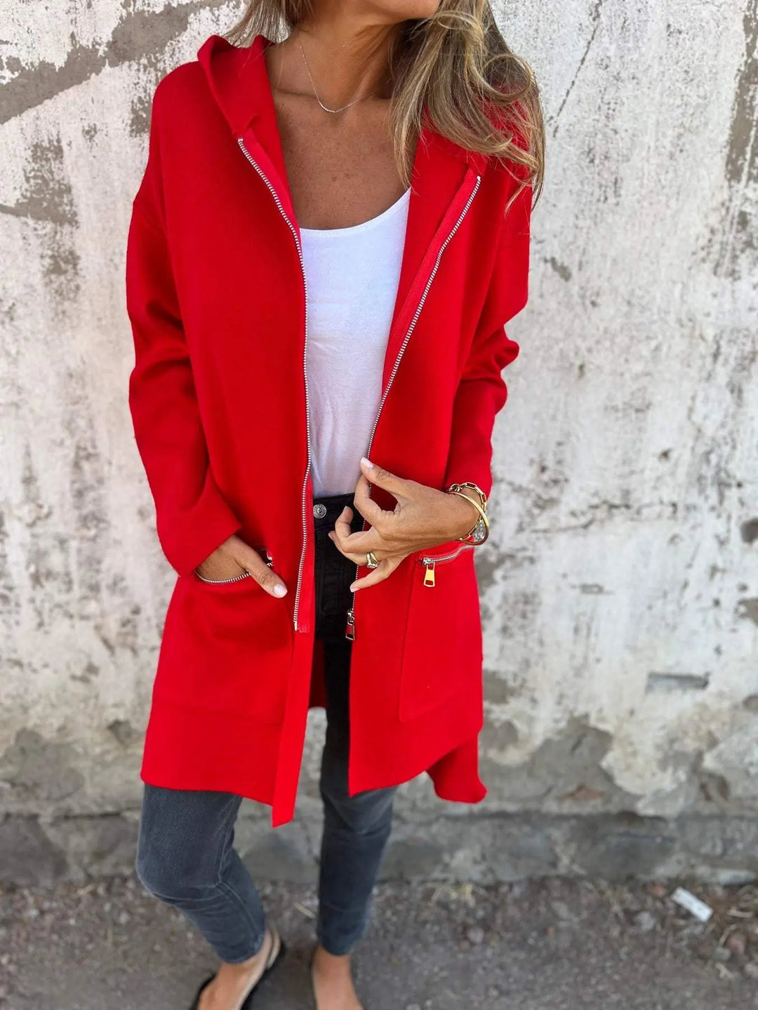Camel Chic Longline Hoodie Cardigan Jasmine's Boutique Australia