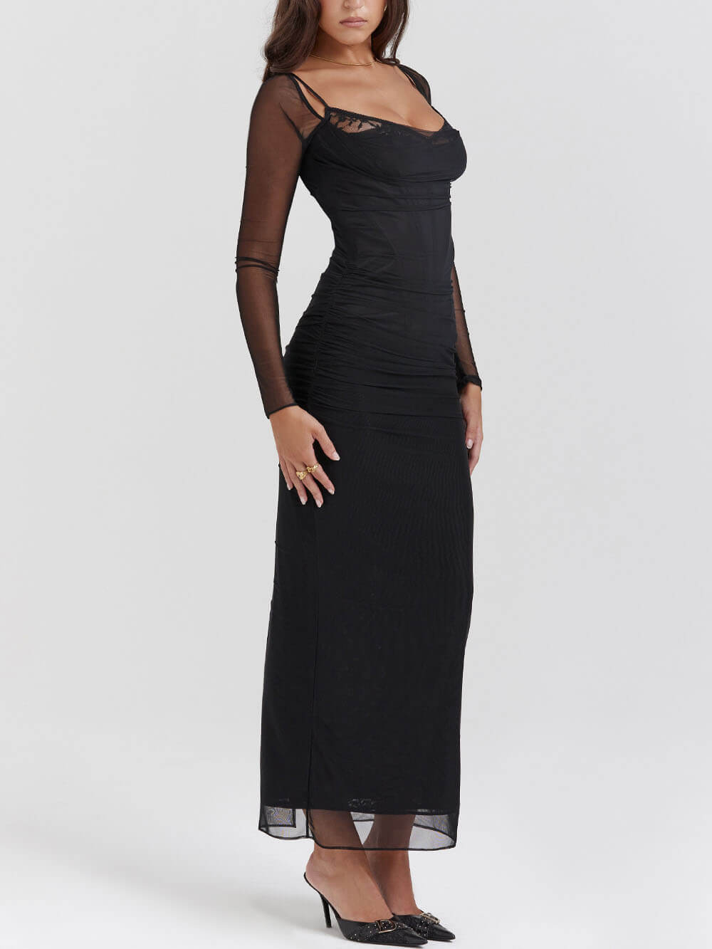 Black Off Shoulder Maxi Dress Jasmine's Boutique Australia