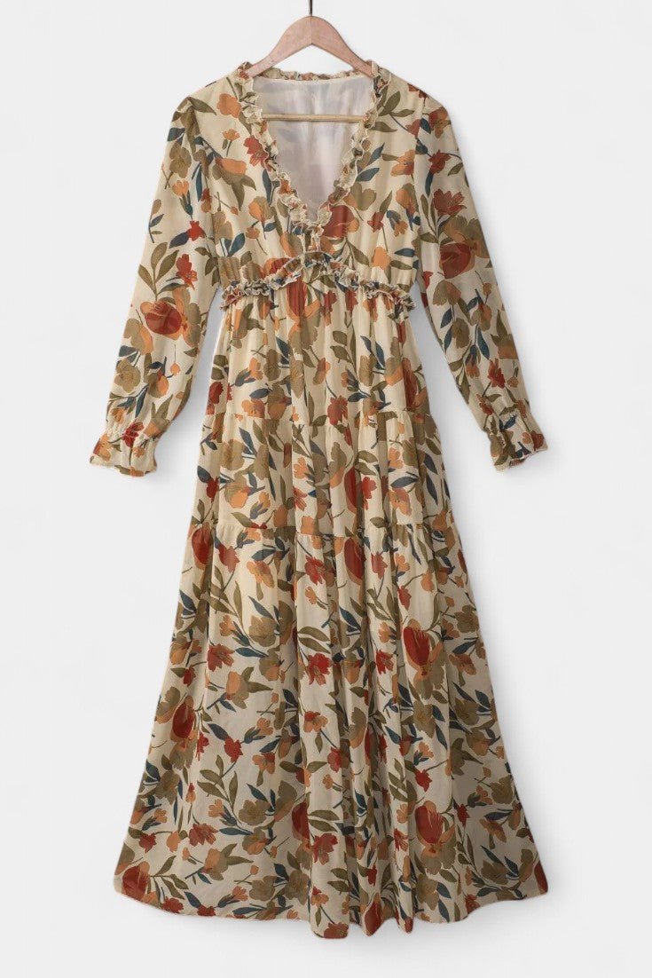 Keti | Long-Sleeve Floral Maxi Dress Liora Lane Boutique