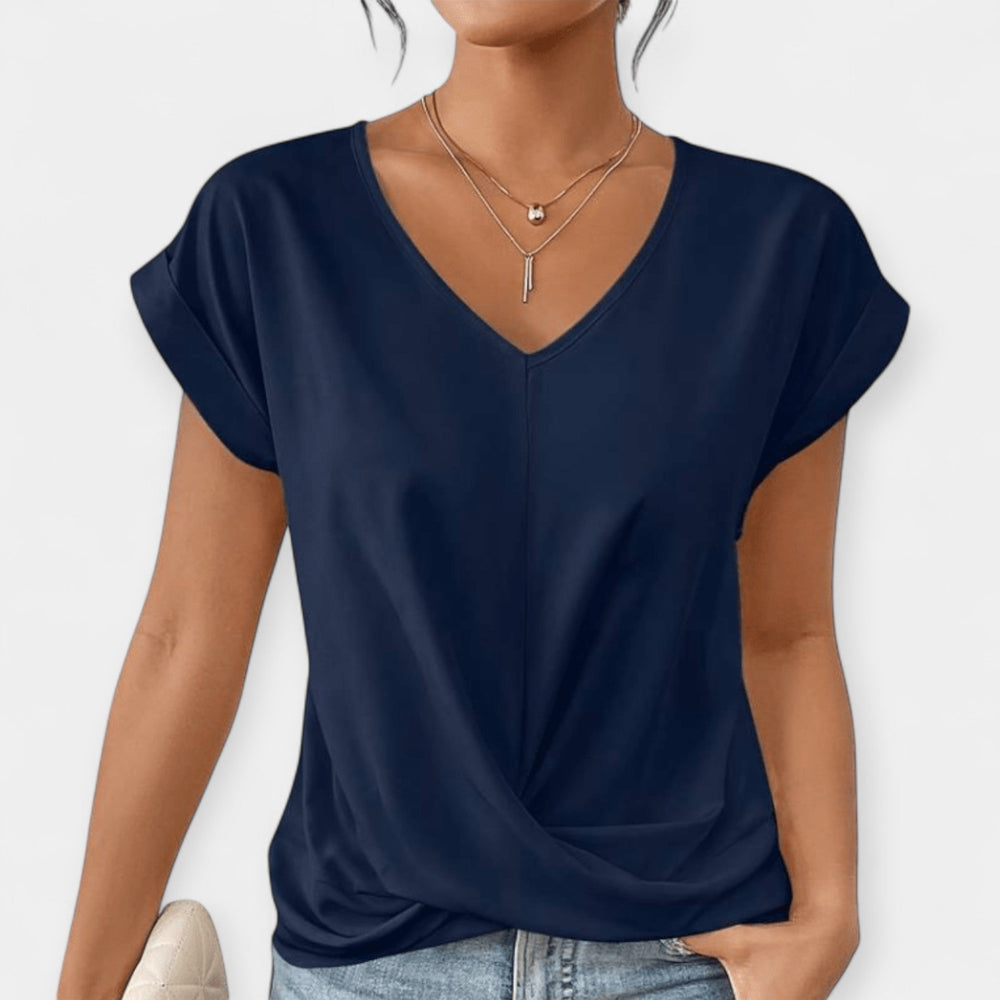 V-Neck Short Sleeve Blouse Jasmine's Boutique Australia