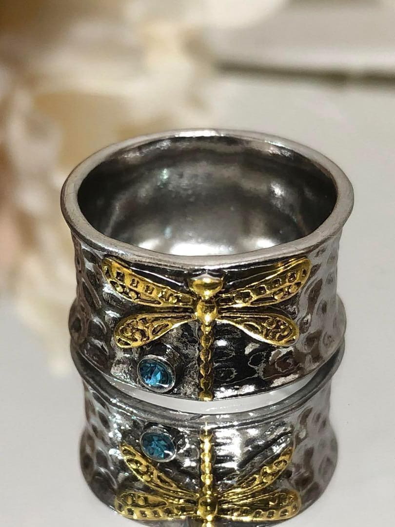 Insect Ring Aquamarine Jasmine's Boutique Australia