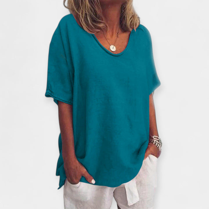 Summer Blouse with V-Neck Jasmine's Boutique Australia