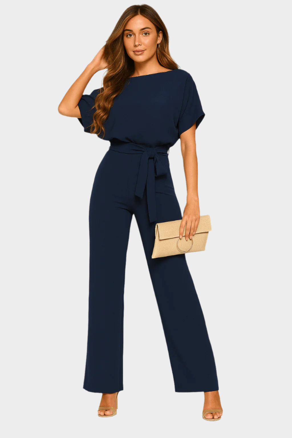 Full-Length Jumpsuit with Belt Jasmine's Boutique Australia