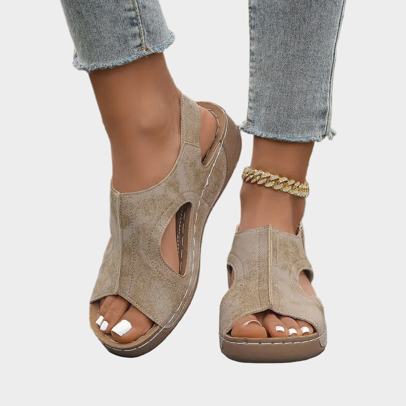 Mocha Cutout Comfort Sandals Jasmine's Boutique Australia