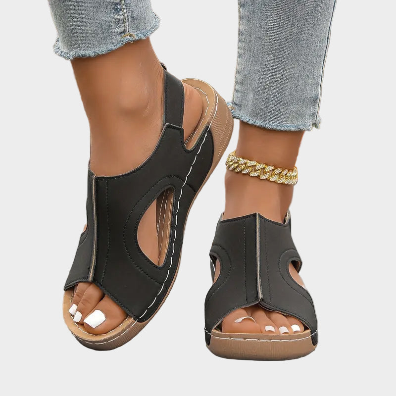 Mocha Cutout Comfort Sandals Jasmine's Boutique Australia