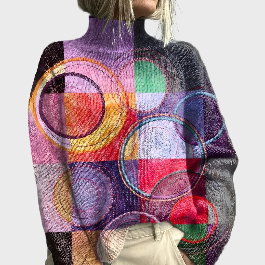 Knitted Turtleneck with Unique Design Liora Lane Boutique