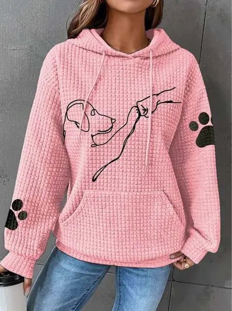 Paw Connection Waffle Hoodie Jasmine's Boutique Australia