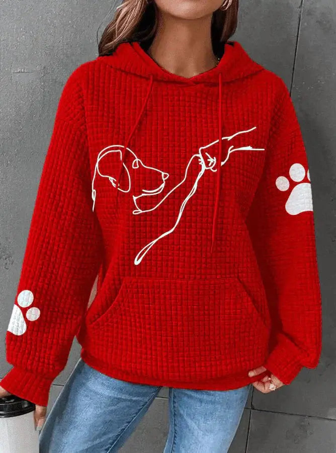 Paw Connection Waffle Hoodie Jasmine's Boutique Australia