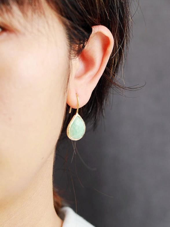 Yuriyawi' Amazonite Drop Earrings Jasmine's Boutique Australia