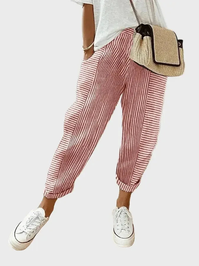 Casual Striped Jogger Pants Luxe-london.uk