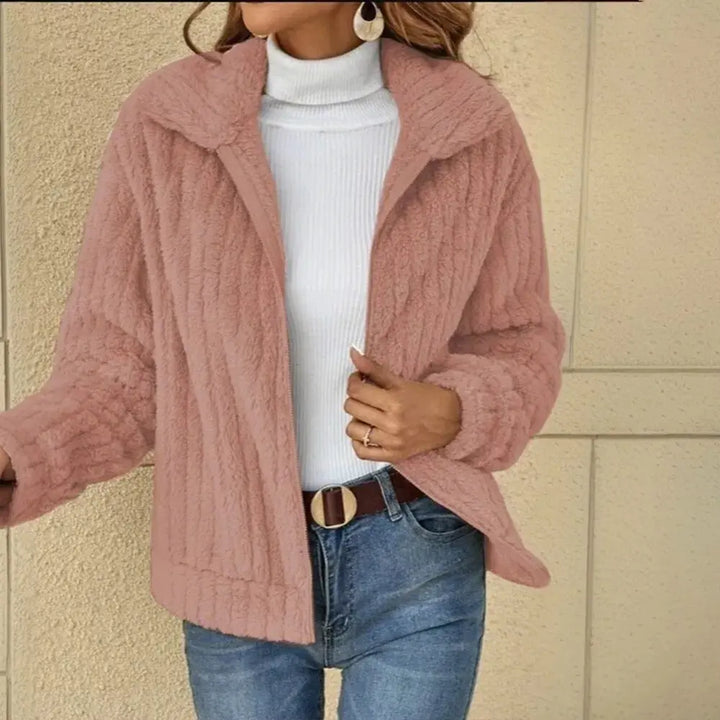 Cozy Chic Teddy Zip Jacket Jasmine's Boutique Australia