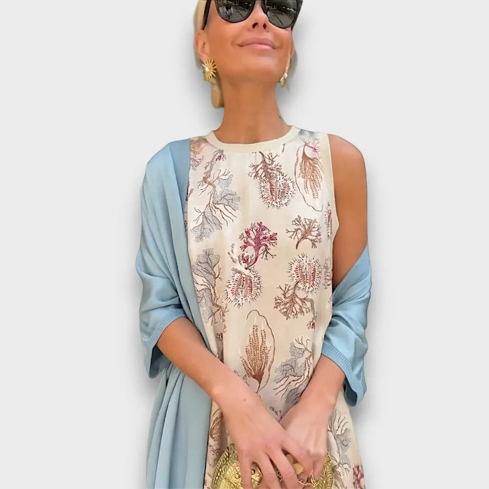 Long Floral Dress with Airy Cardigan Jasmine's Boutique Australia