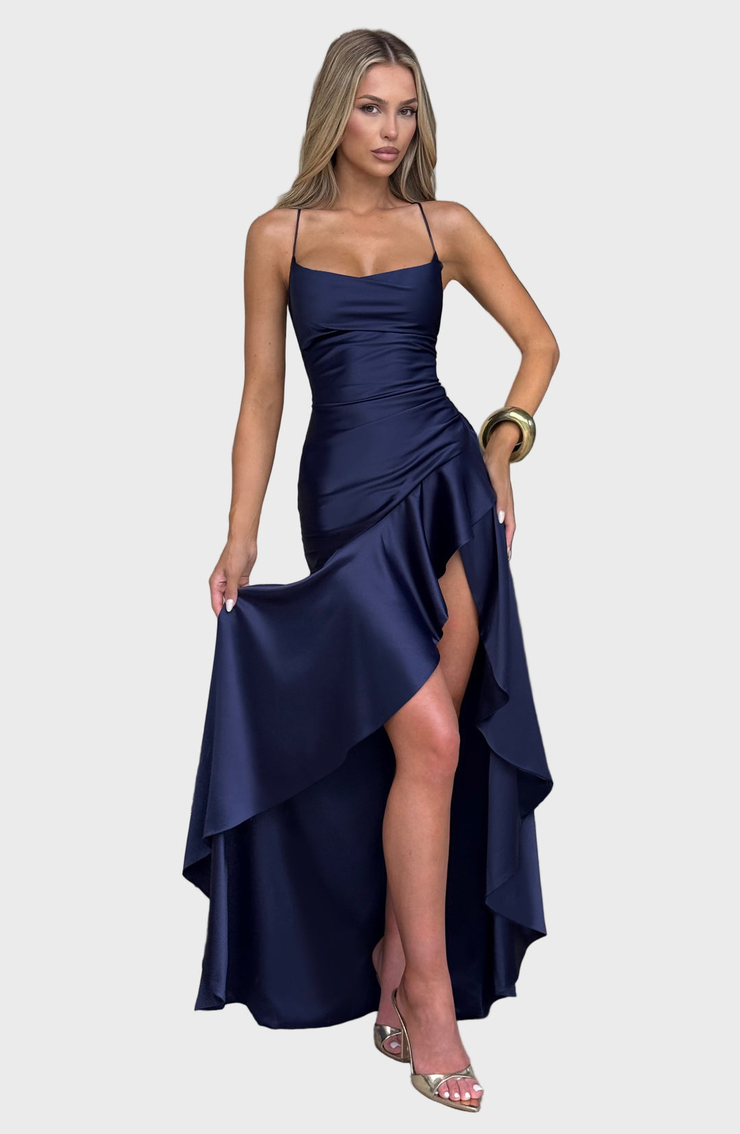 Scarlet Elegance Ruffle Maxi Dress Jasmine's Boutique Australia
