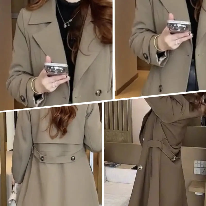 Noir Classic Double-Breasted Coat Jasmine's Boutique Australia