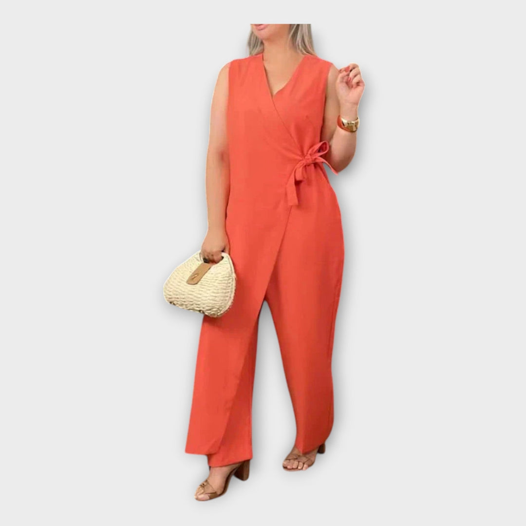 Full-Length Jumpsuit with Waist Tie Jasmine's Boutique Australia