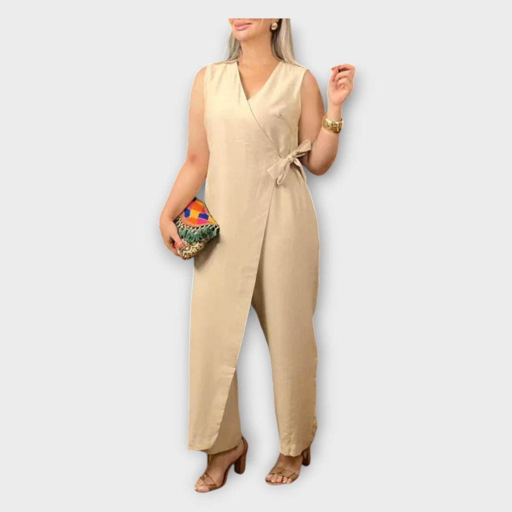 Full-Length Jumpsuit with Waist Tie Jasmine's Boutique Australia