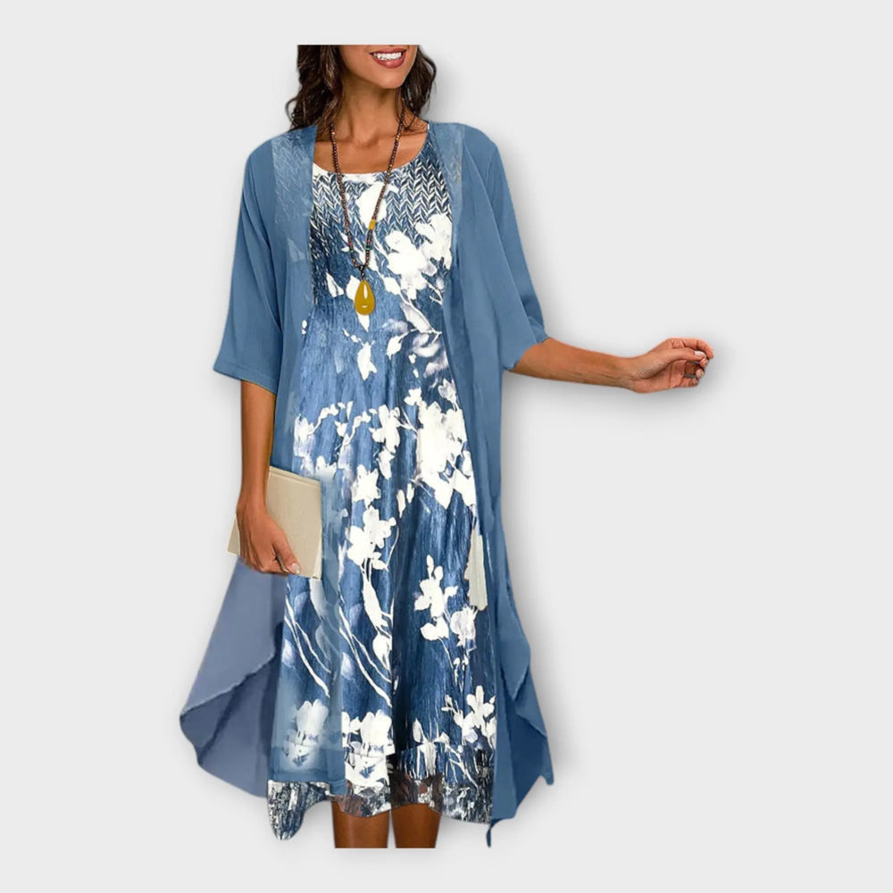 Airy Dress with Outer Jacket and Patterns Jasmine's Boutique Australia