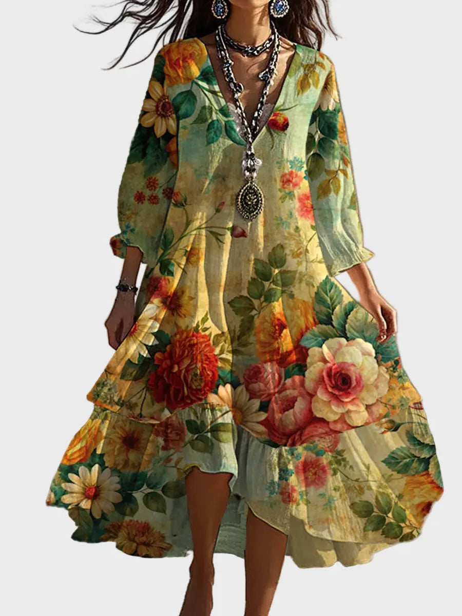 Vintage Floral Bohemian Maxi Dress Jasmine's Boutique Australia