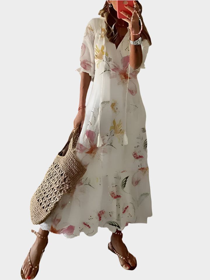 Vintage Dress with V-Neckline Jasmine's Boutique Australia