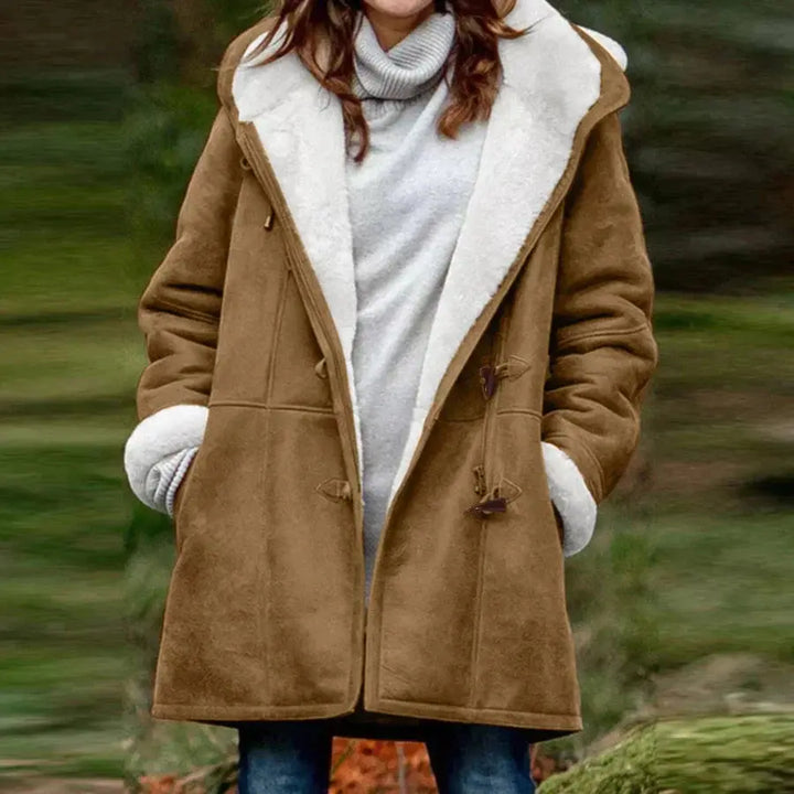 Navy Haven Faux Shearling Coat Jasmine's Boutique Australia