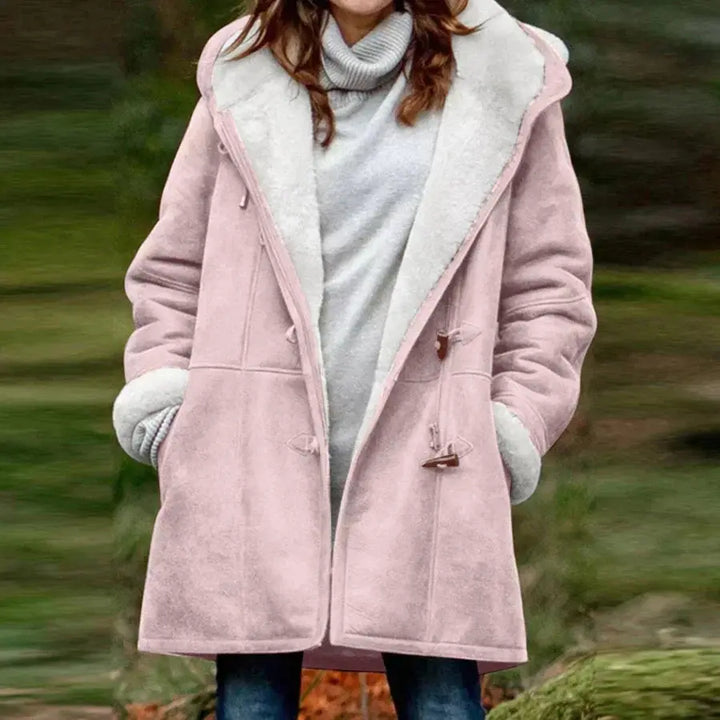 Navy Haven Faux Shearling Coat Jasmine's Boutique Australia