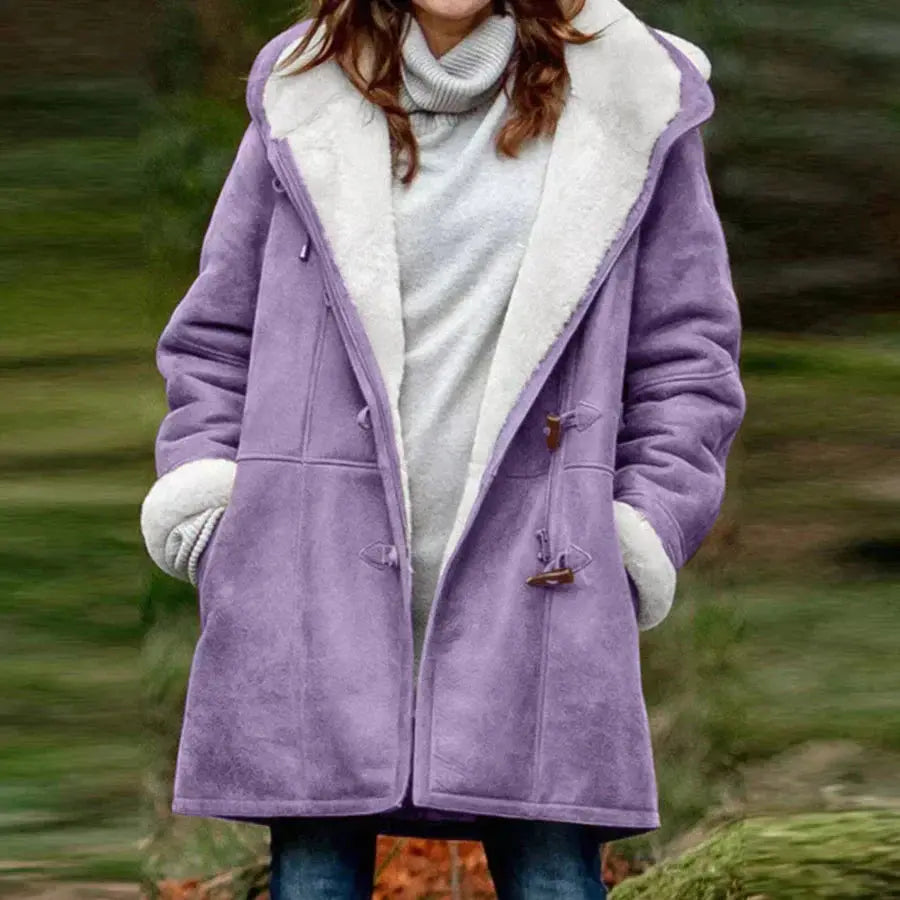 Navy Haven Faux Shearling Coat Jasmine's Boutique Australia