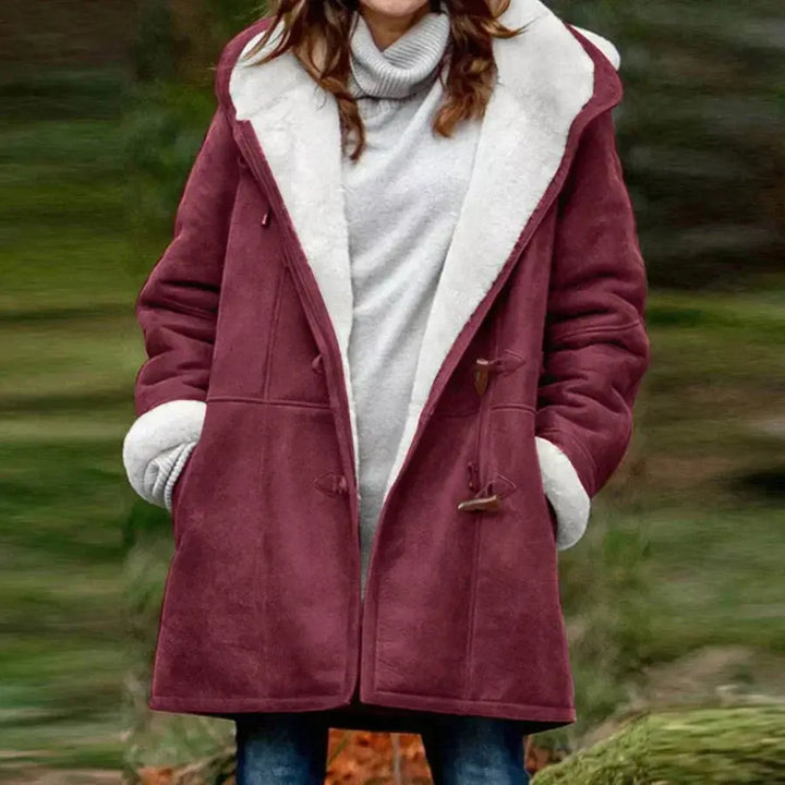 Navy Haven Faux Shearling Coat Jasmine's Boutique Australia