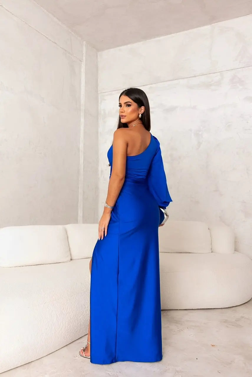 Sculpted Elegance Satin Dress Jasmine's Boutique Australia