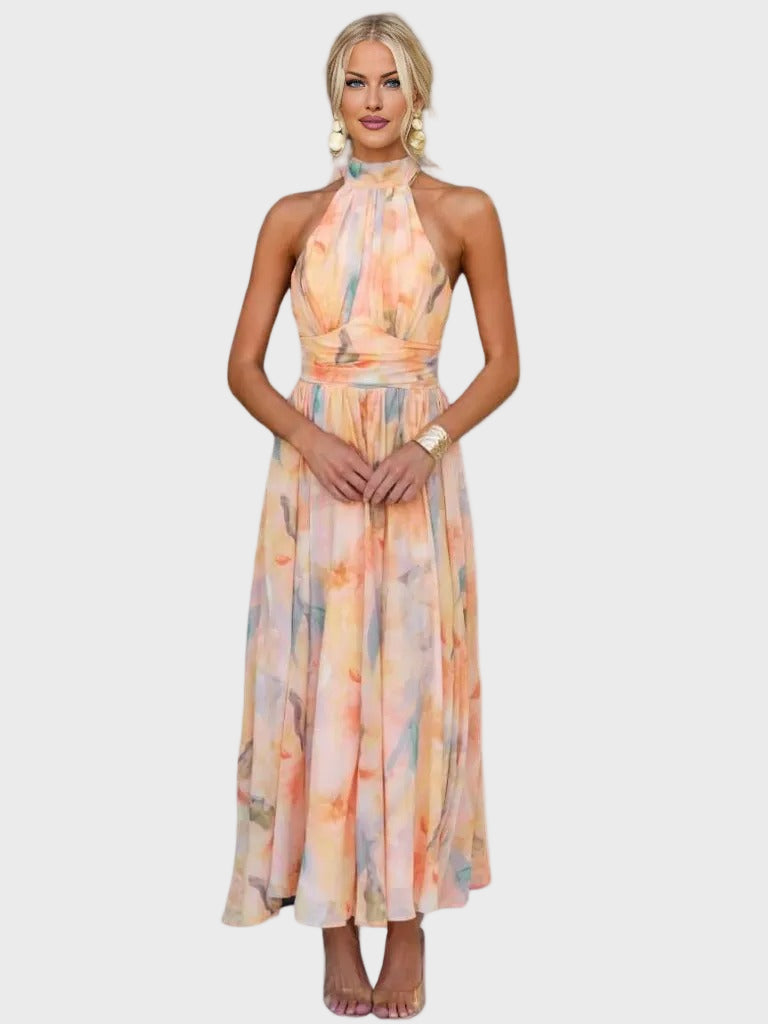 Sunset Mirage Halter Maxi Dress Jasmine's Boutique Australia